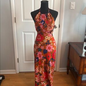 Floral Halter Maxi Dress